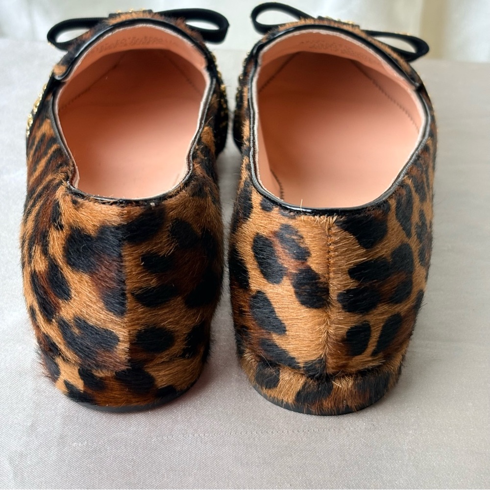 J Crew Calf Fur Leopard Print Flats- 6.5 - Picture 4 of 9